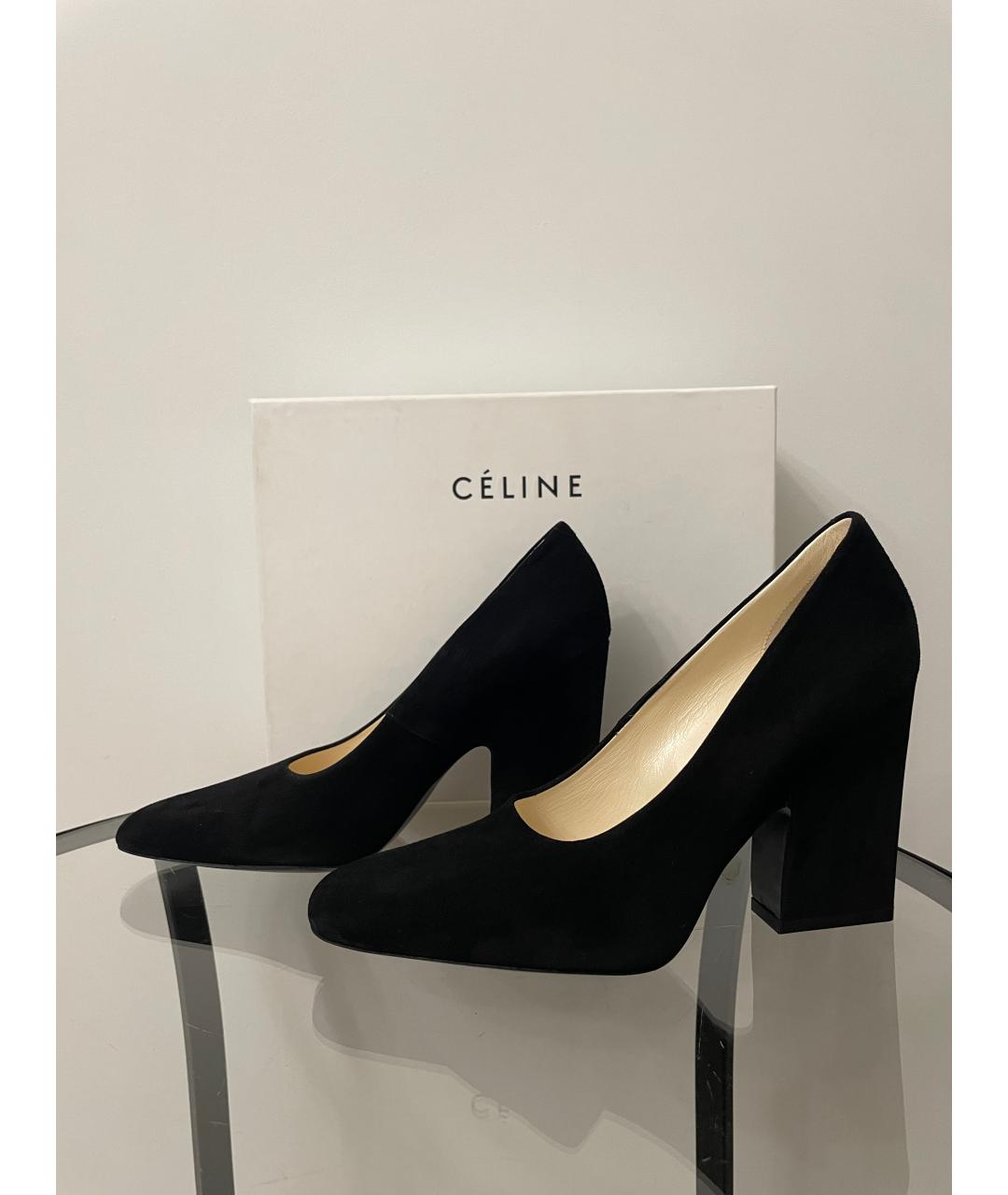 CELINE Черные замшевые туфли, фото 8