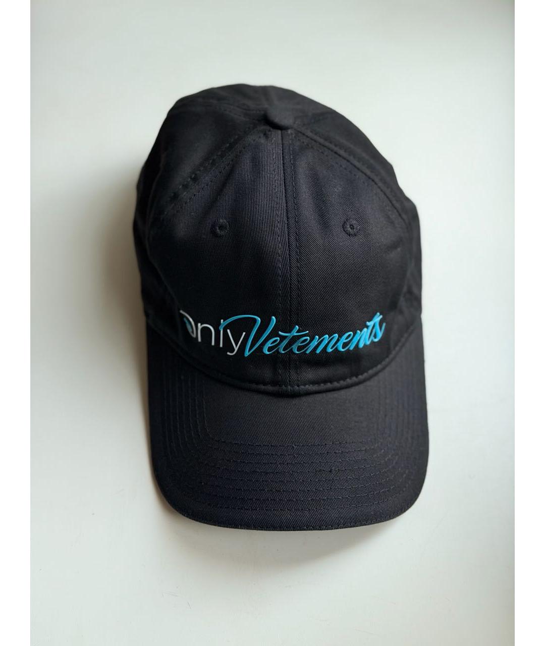 VETEMENTS Черная хлопковая кепка, фото 4