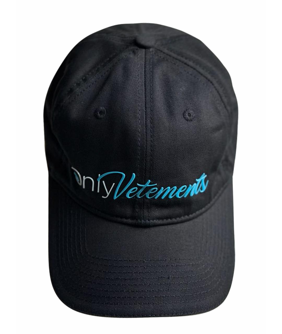 VETEMENTS Черная хлопковая кепка, фото 1