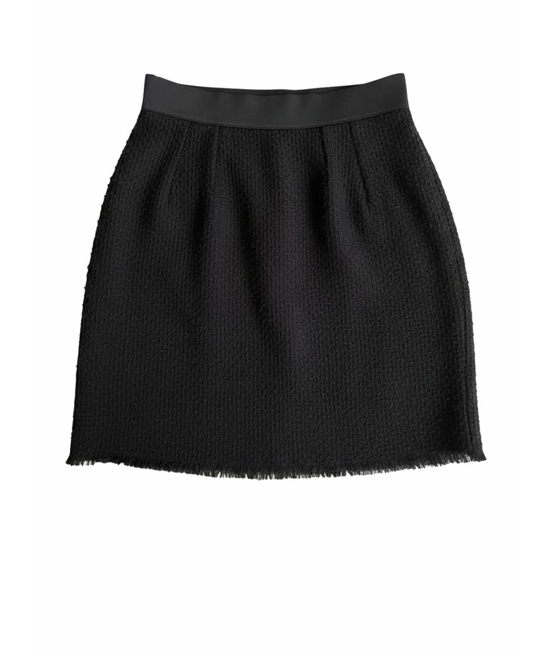 DOLCE&GABBANA Черная шерстяная юбка миди, фото 1