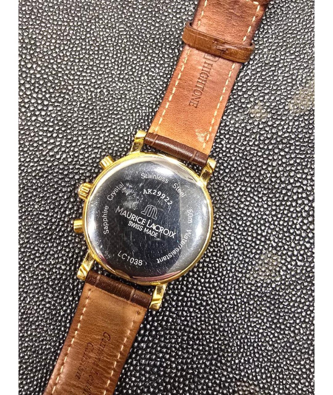 MAURICE LACROIX Золотые стальные часы, фото 2