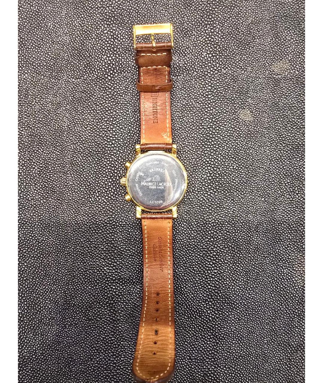 MAURICE LACROIX Золотые стальные часы, фото 4