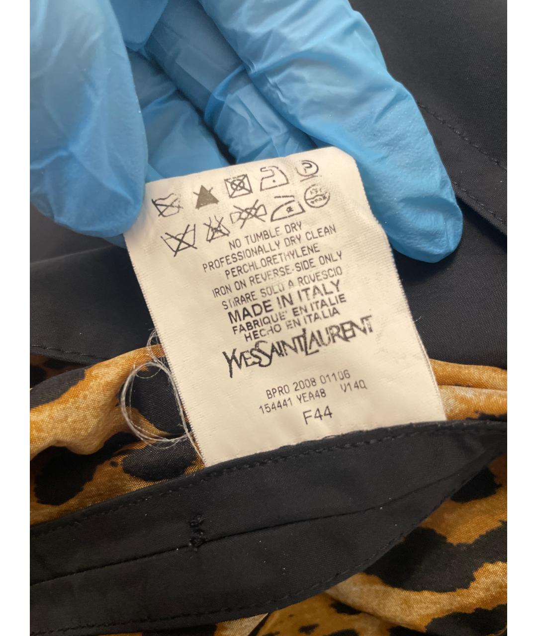 YVES SAINT LAURENT BEAUTY Черный полиэстеровый тренч/плащ, фото 5