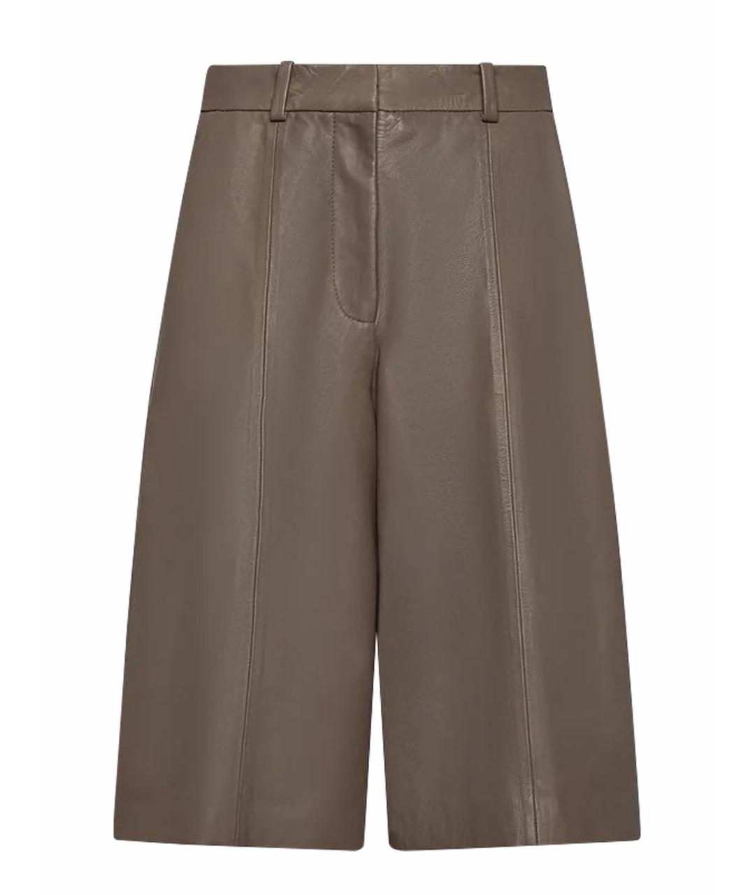 SEVENTY Коричневые кожаные шорты, фото 1
