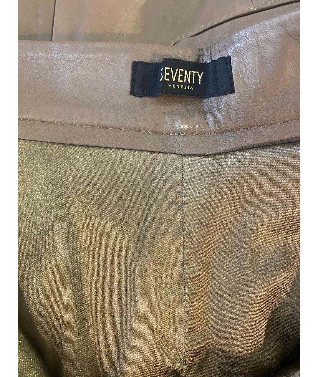 SEVENTY Коричневые кожаные шорты, фото 3