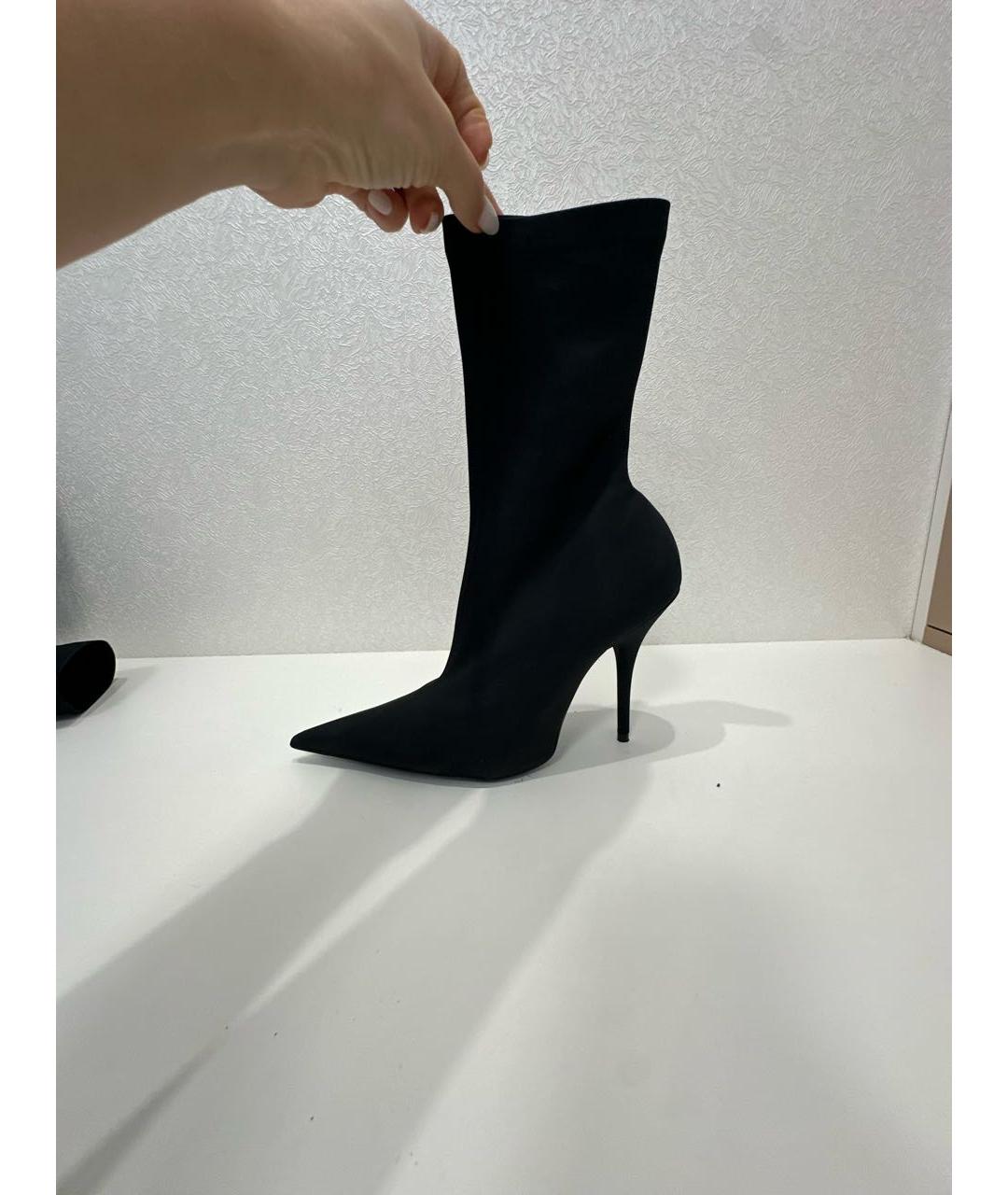 BALENCIAGA Черные неопреновые ботильоны, фото 5