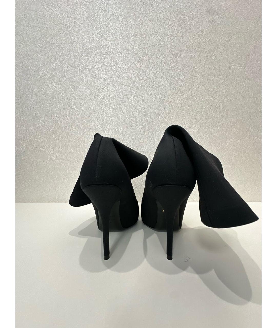 BALENCIAGA Черные неопреновые ботильоны, фото 4