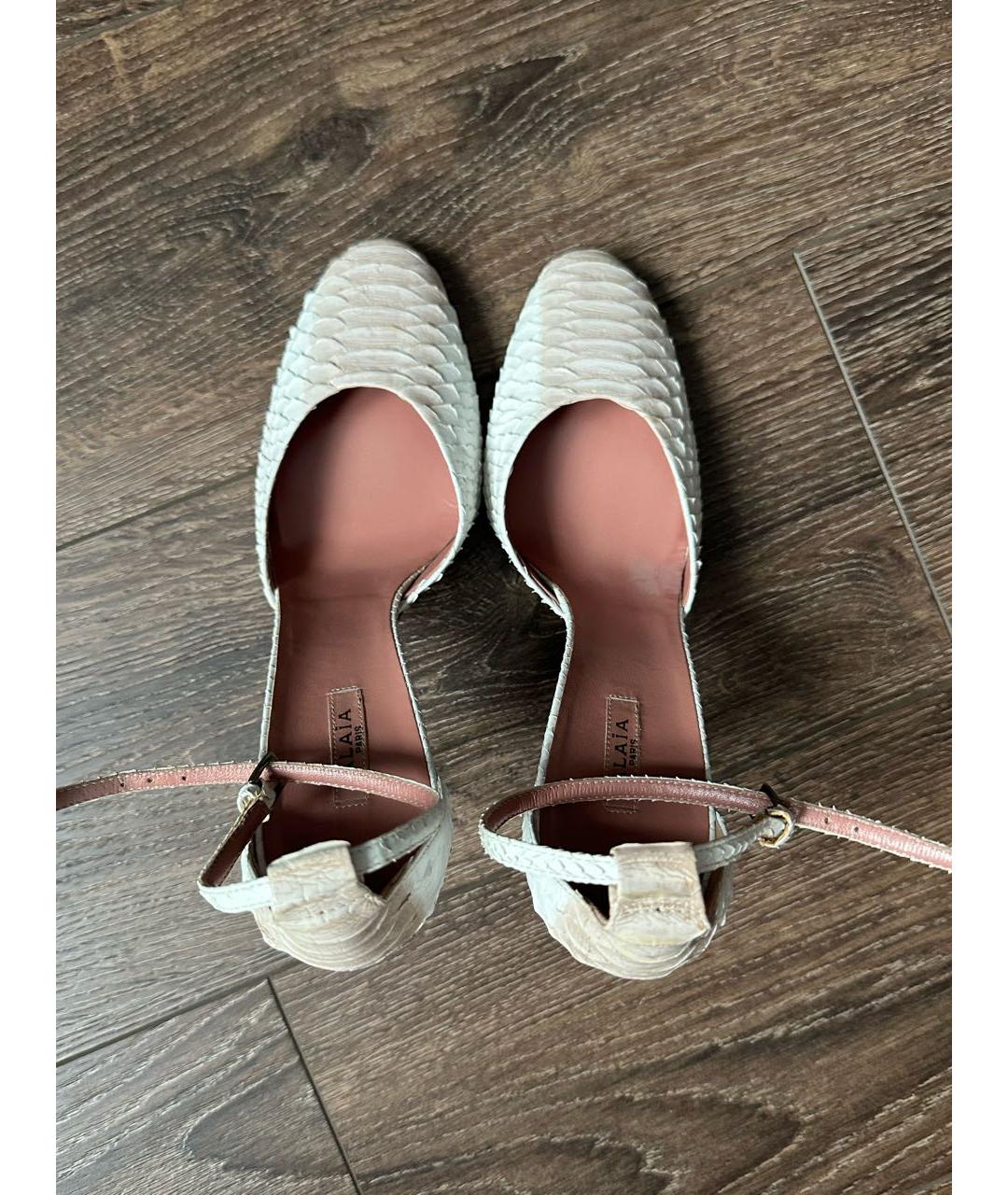 ALAIA Бежевые туфли из экзотической кожи, фото 3