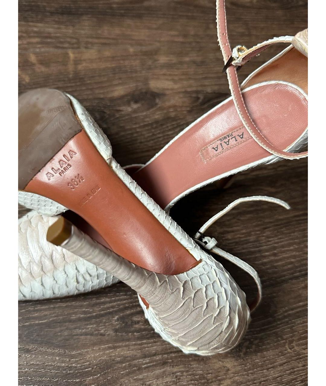 ALAIA Бежевые туфли из экзотической кожи, фото 5