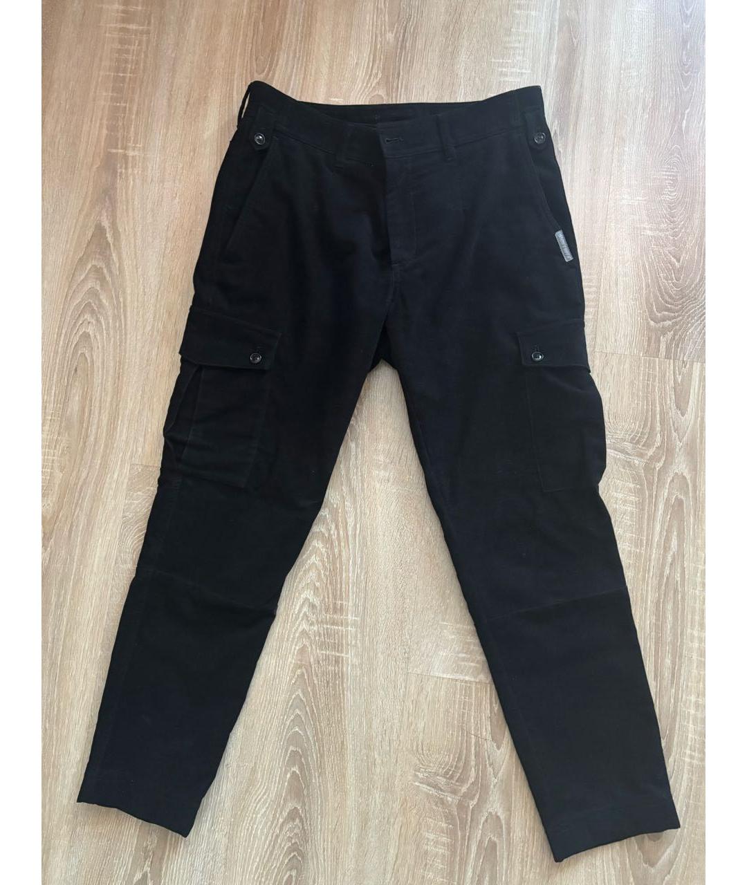 DOLCE&GABBANA Черные хлопковые повседневные брюки, фото 8