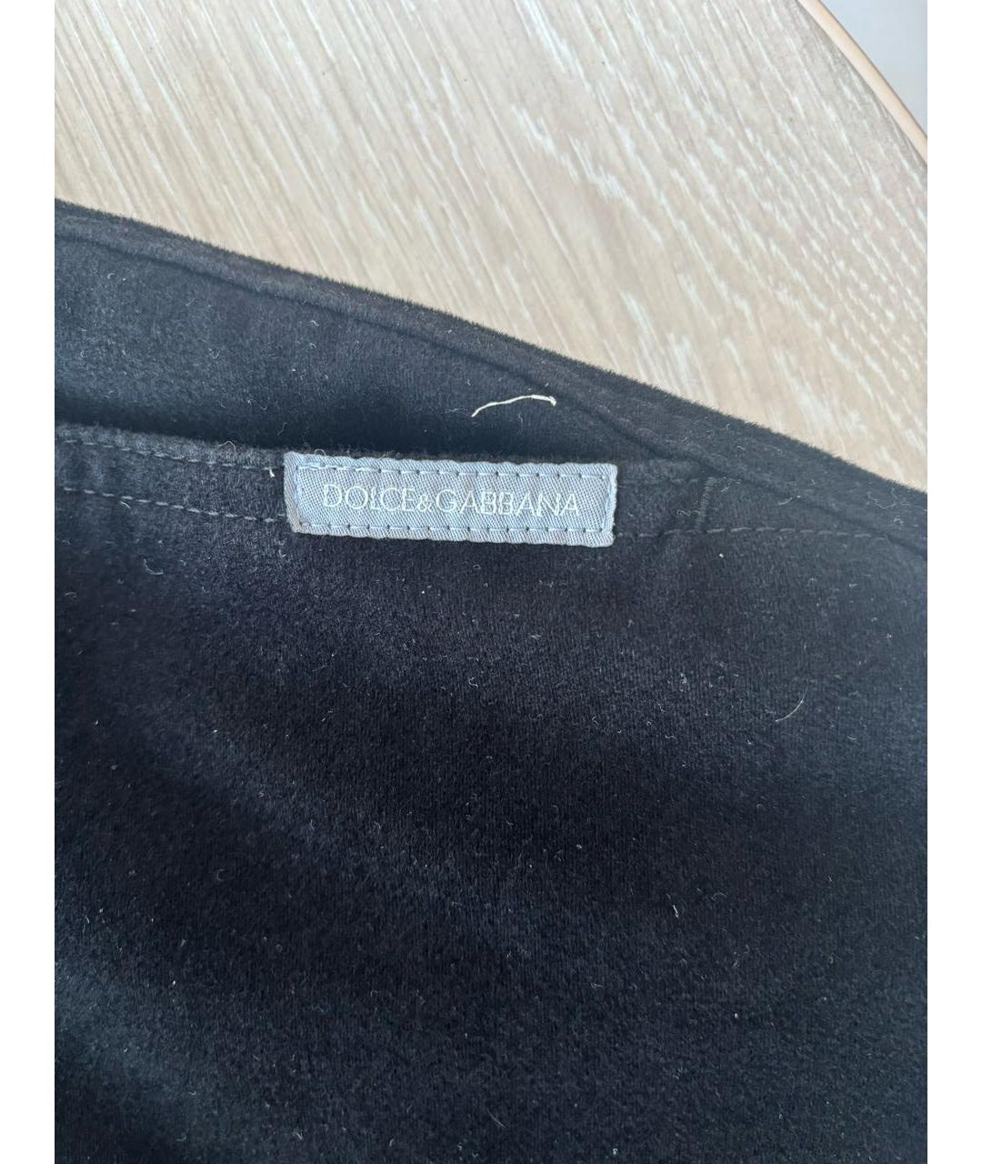 DOLCE&GABBANA Черные хлопковые повседневные брюки, фото 6