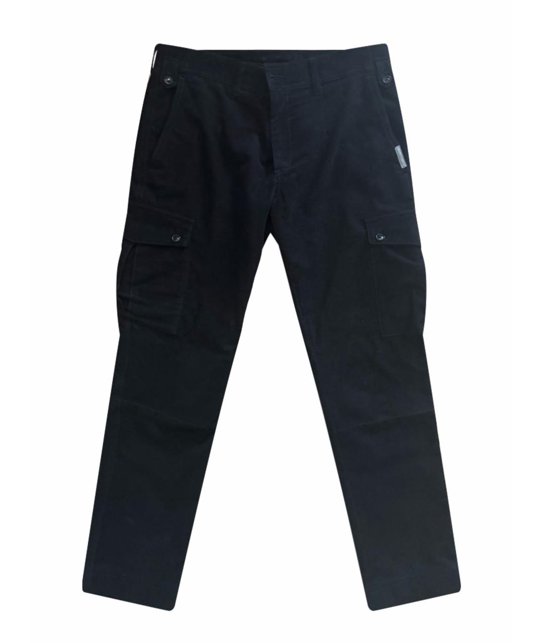 DOLCE&GABBANA Черные хлопковые повседневные брюки, фото 1