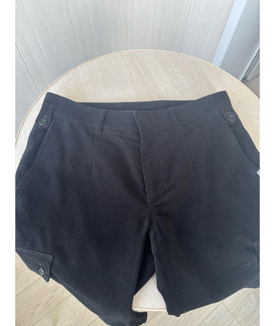 DOLCE&GABBANA Черные хлопковые повседневные брюки, фото 3