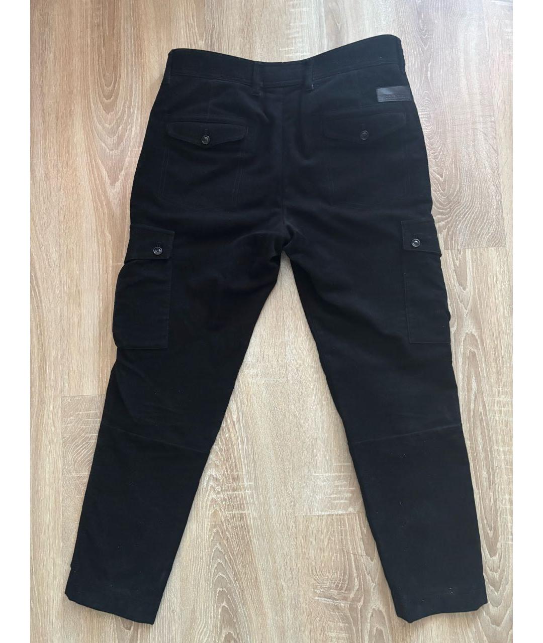 DOLCE&GABBANA Черные хлопковые повседневные брюки, фото 2