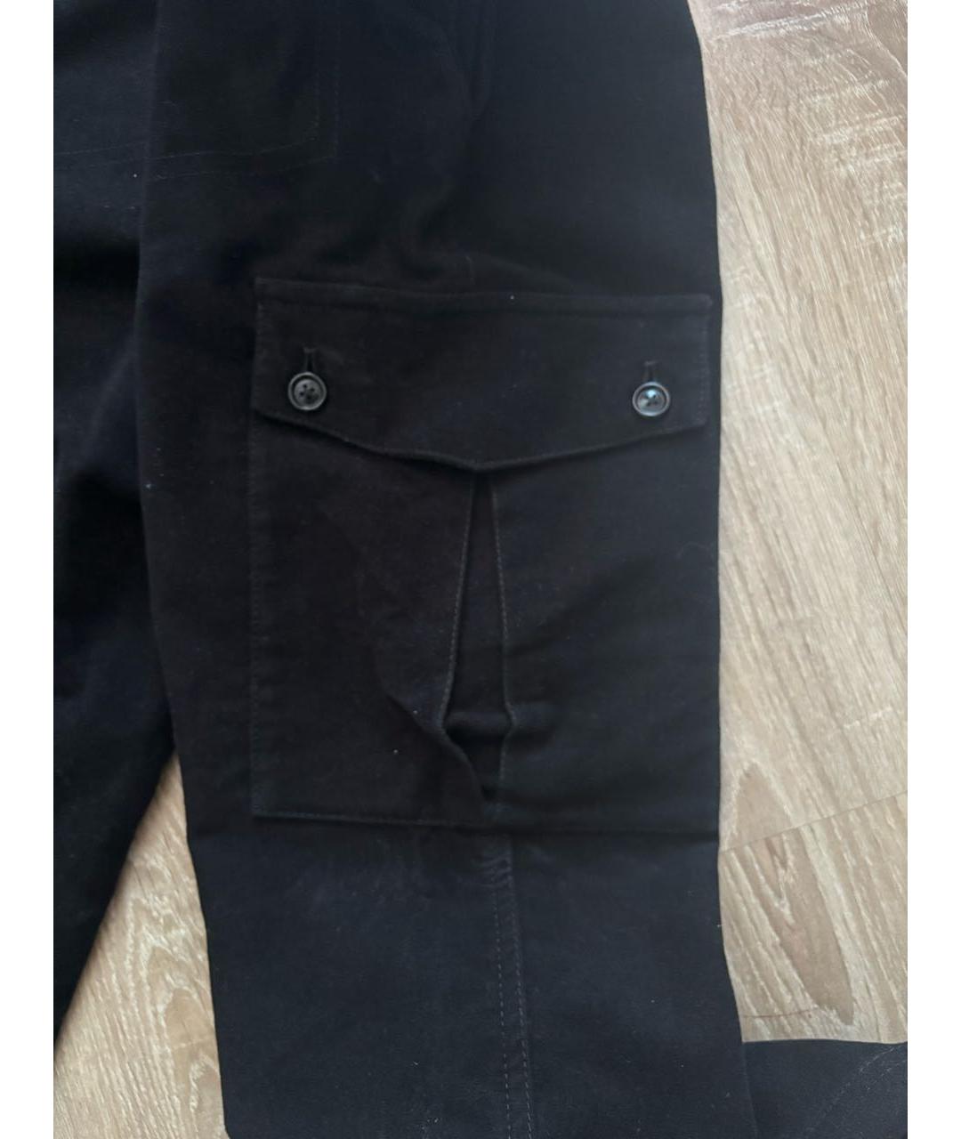 DOLCE&GABBANA Черные хлопковые повседневные брюки, фото 4