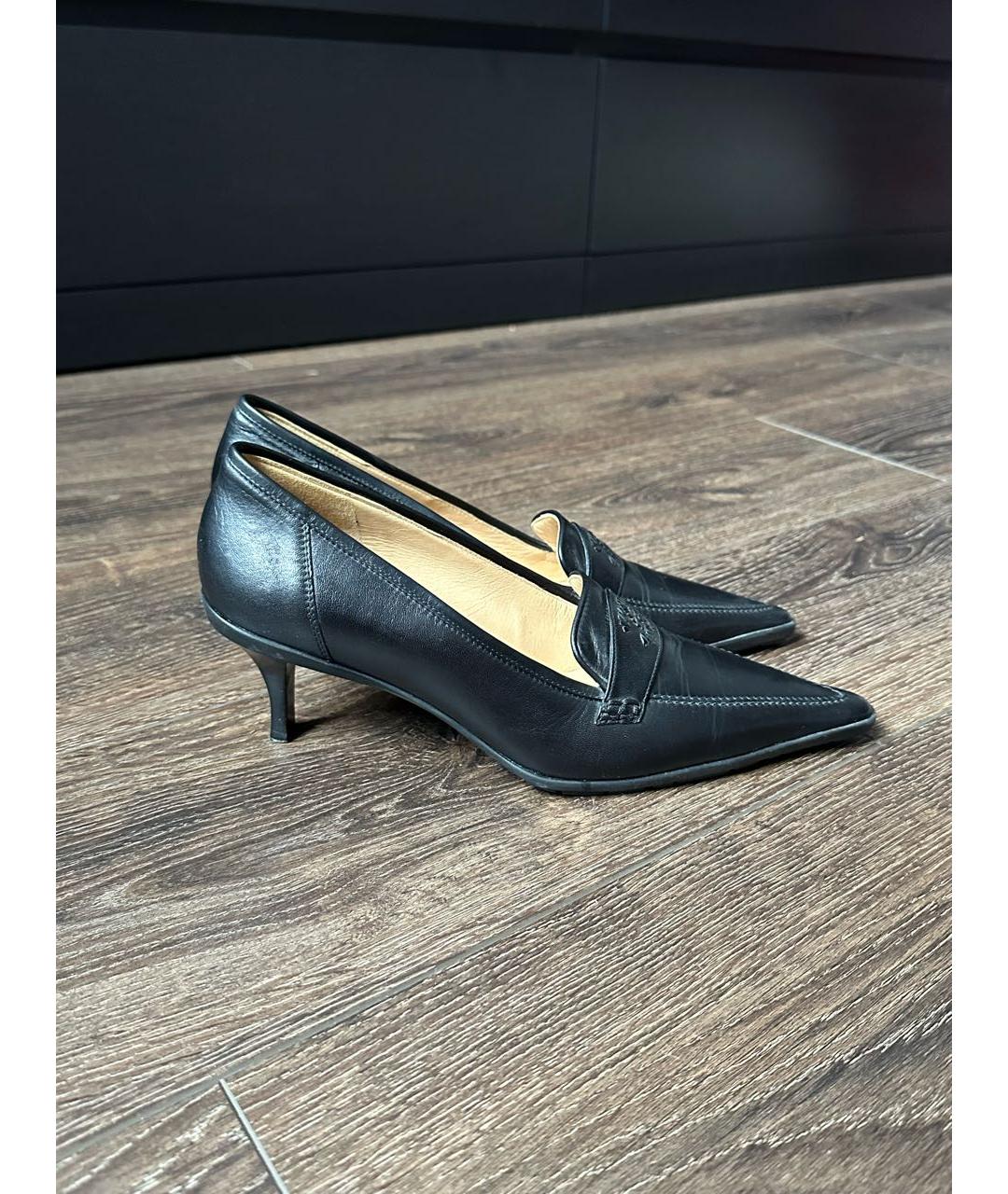 CHANEL Черные кожаные туфли, фото 7