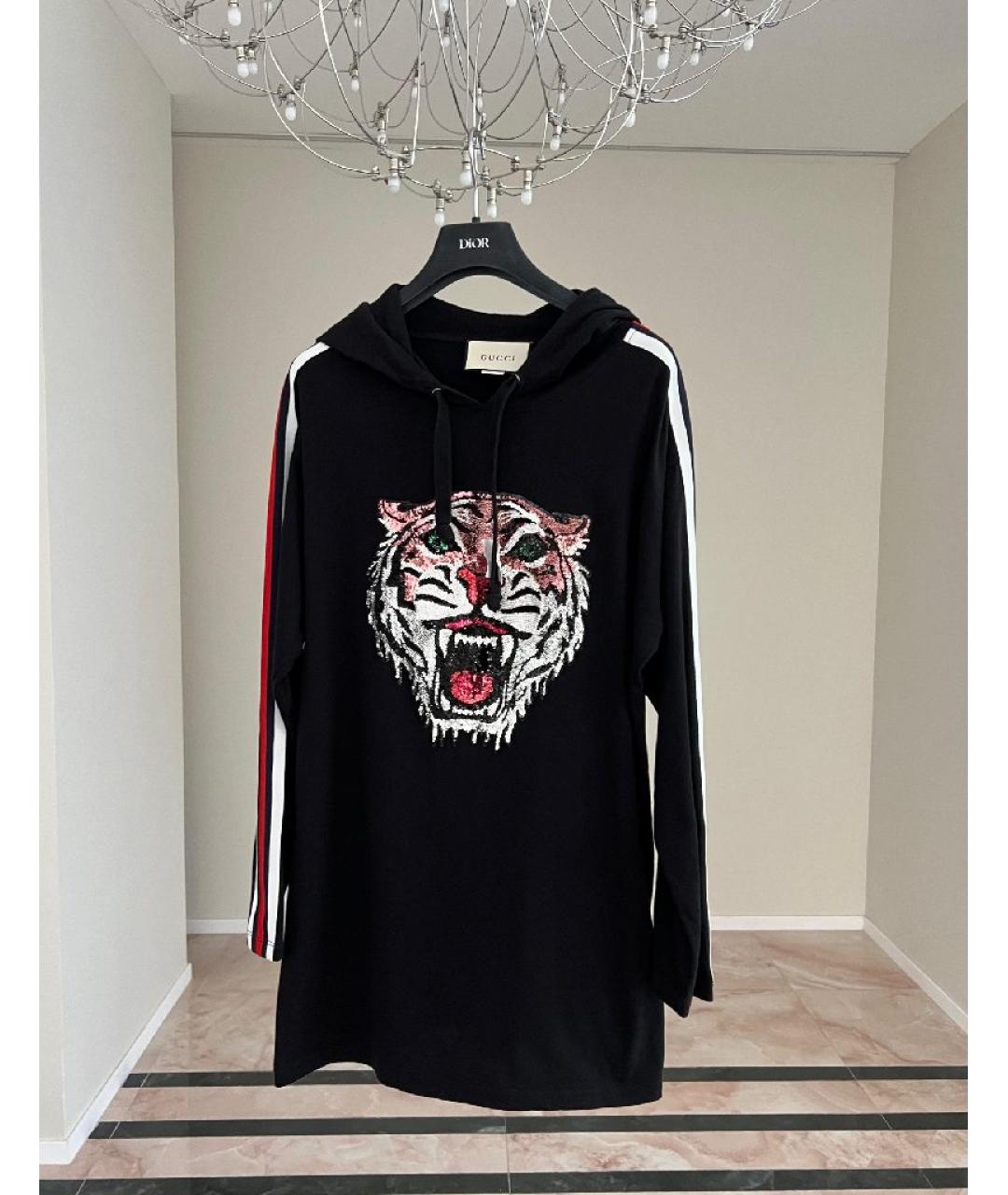 GUCCI Черный хлопковый джемпер / свитер, фото 9