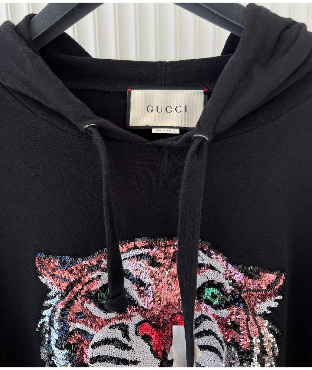 GUCCI Черный хлопковый джемпер / свитер, фото 3