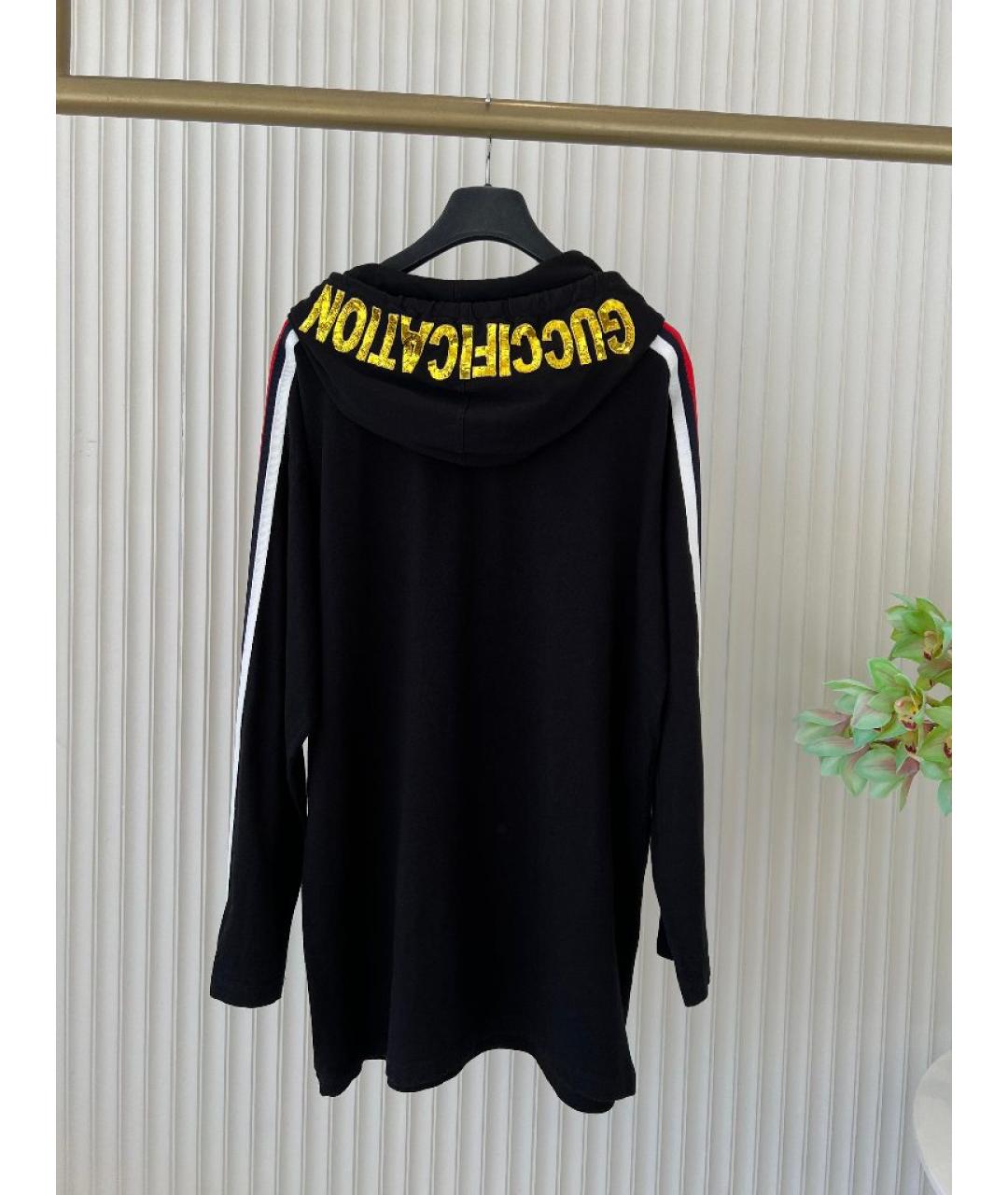 GUCCI Черный хлопковый джемпер / свитер, фото 2