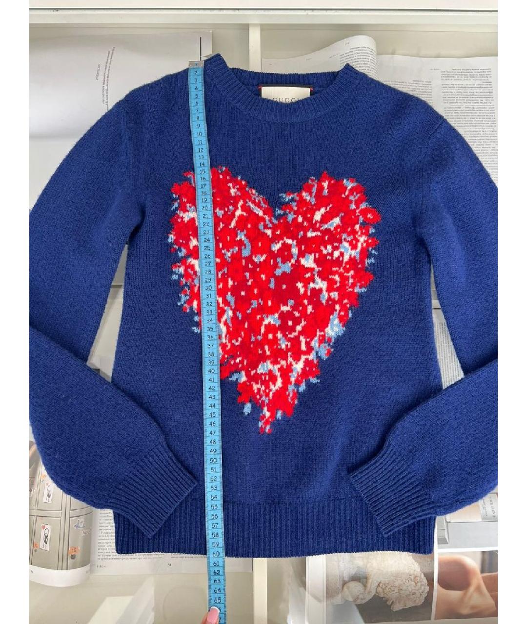 GUCCI Синий вискозный джемпер / свитер, фото 5