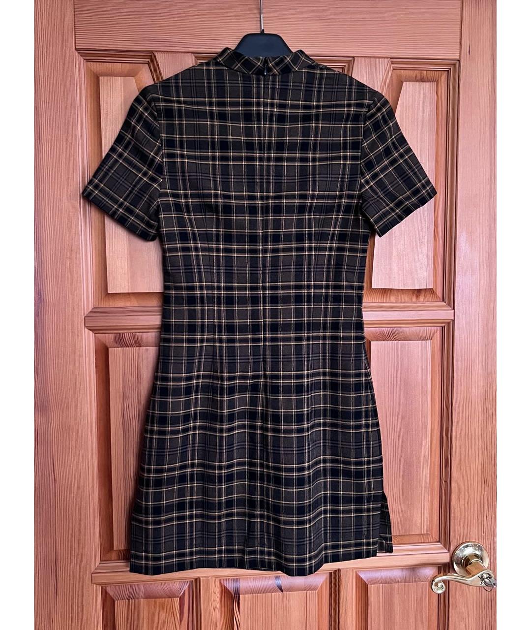 JIL SANDER Коричневое шерстяное повседневное платье, фото 2