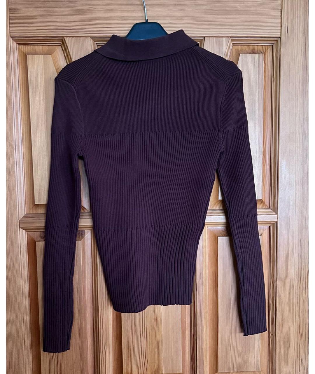 JIL SANDER Коричневый шерстяной кардиган, фото 2