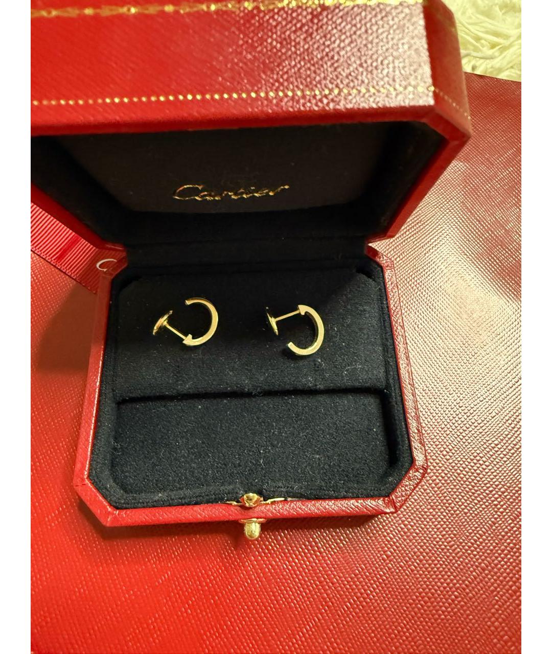 CARTIER Золотые серьги из желтого золота, фото 3