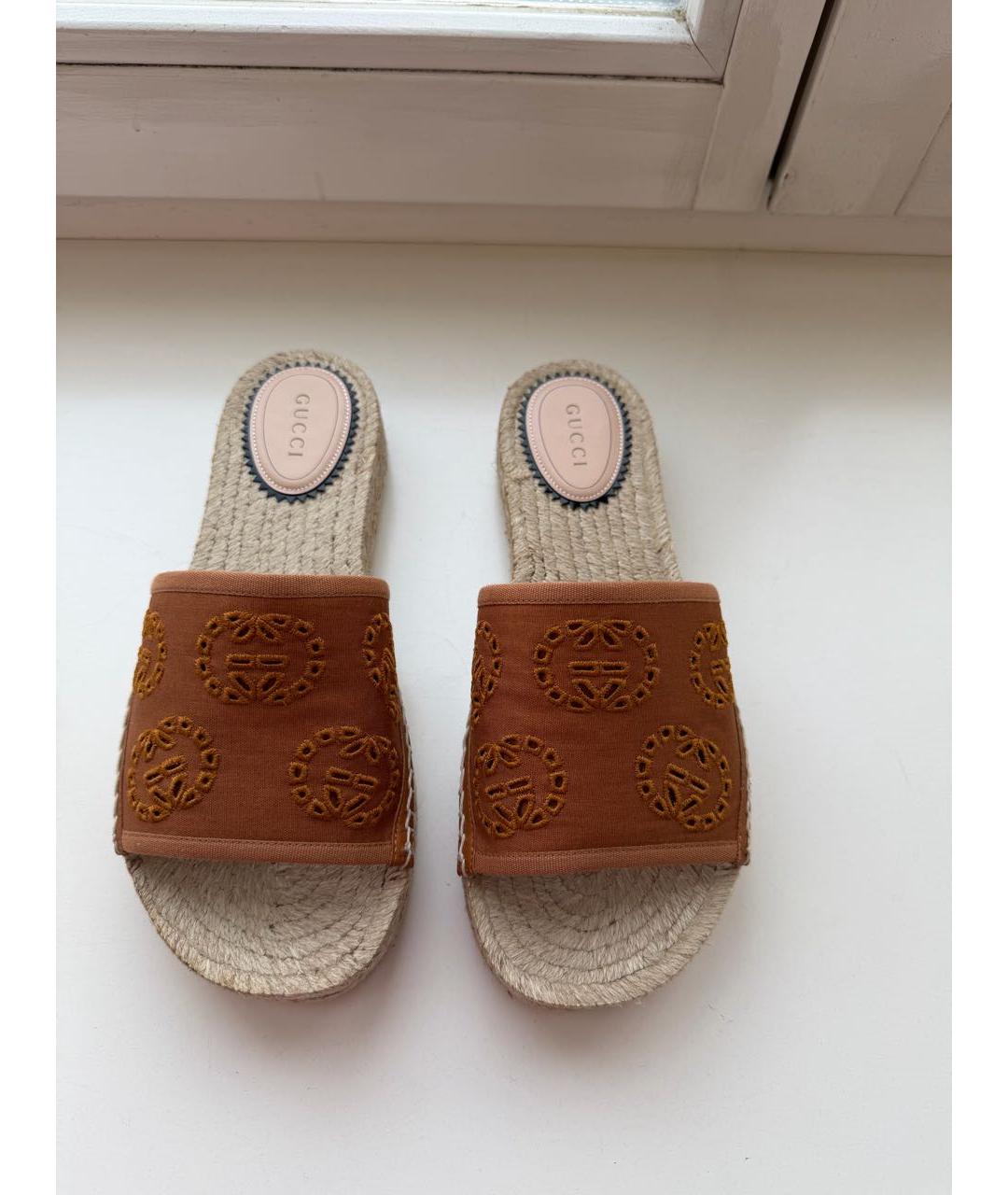 GUCCI Бежевые шлепанцы, фото 2