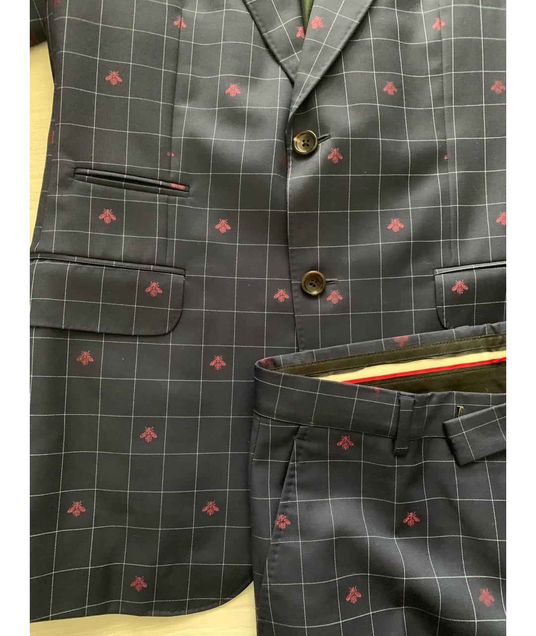 GUCCI Синий классический костюм, фото 5