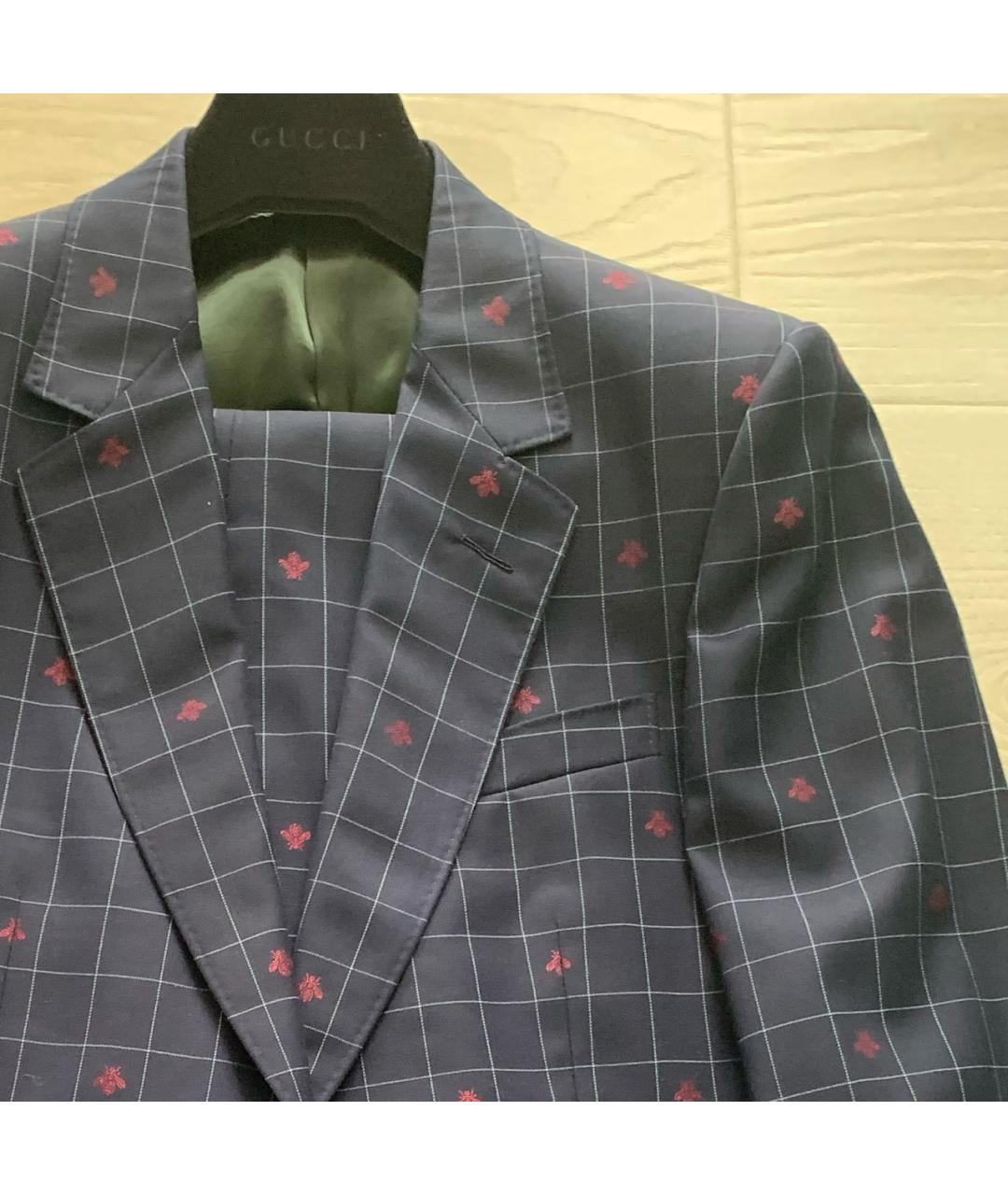 GUCCI Синий классический костюм, фото 4