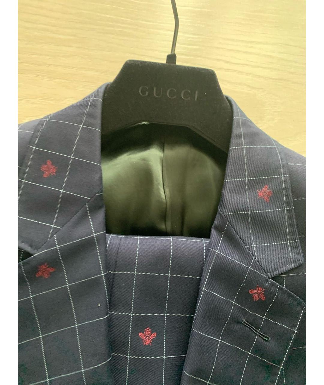 GUCCI Синий классический костюм, фото 2