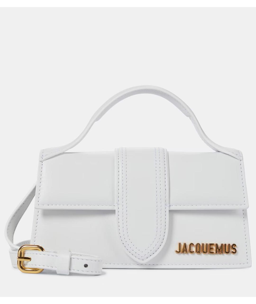 JACQUEMUS Белая кожаная сумка через плечо, фото 6