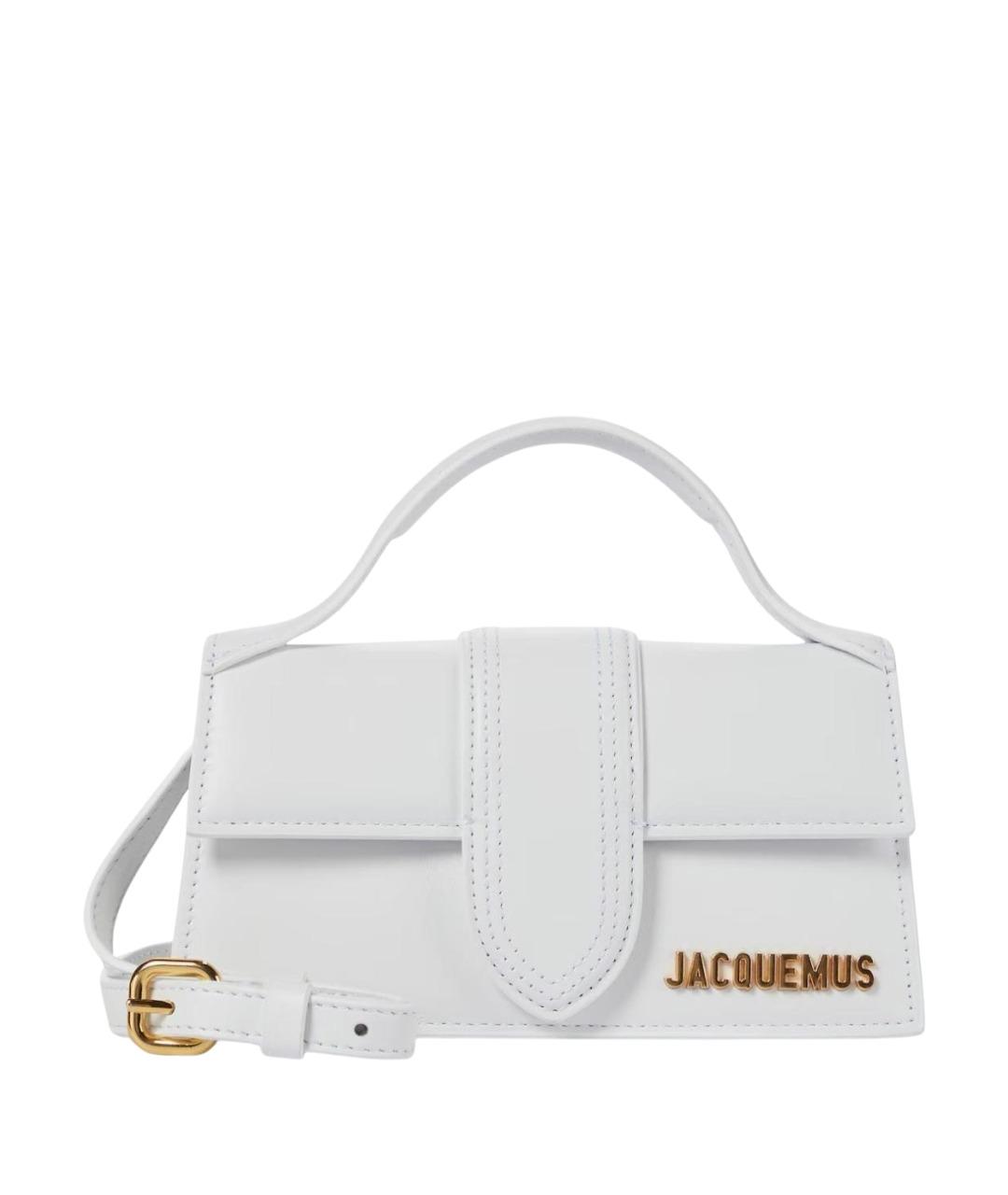 JACQUEMUS Белая кожаная сумка через плечо, фото 1