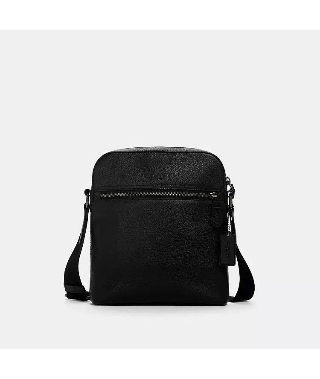 COACH Черная кожаная сумка на плечо, фото 10