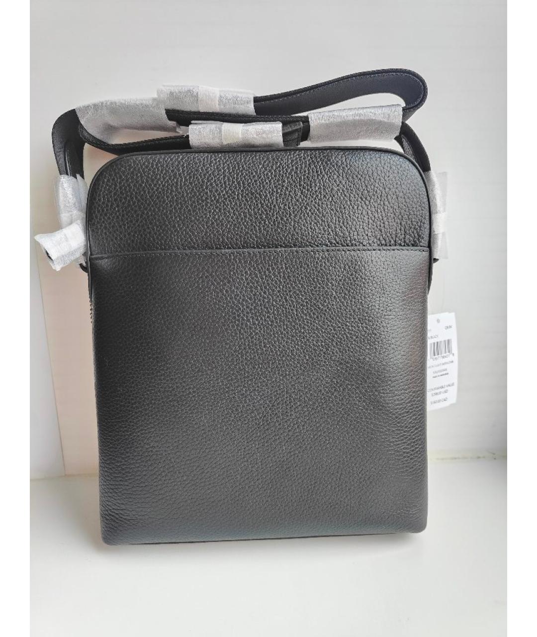 COACH Черная кожаная сумка на плечо, фото 7