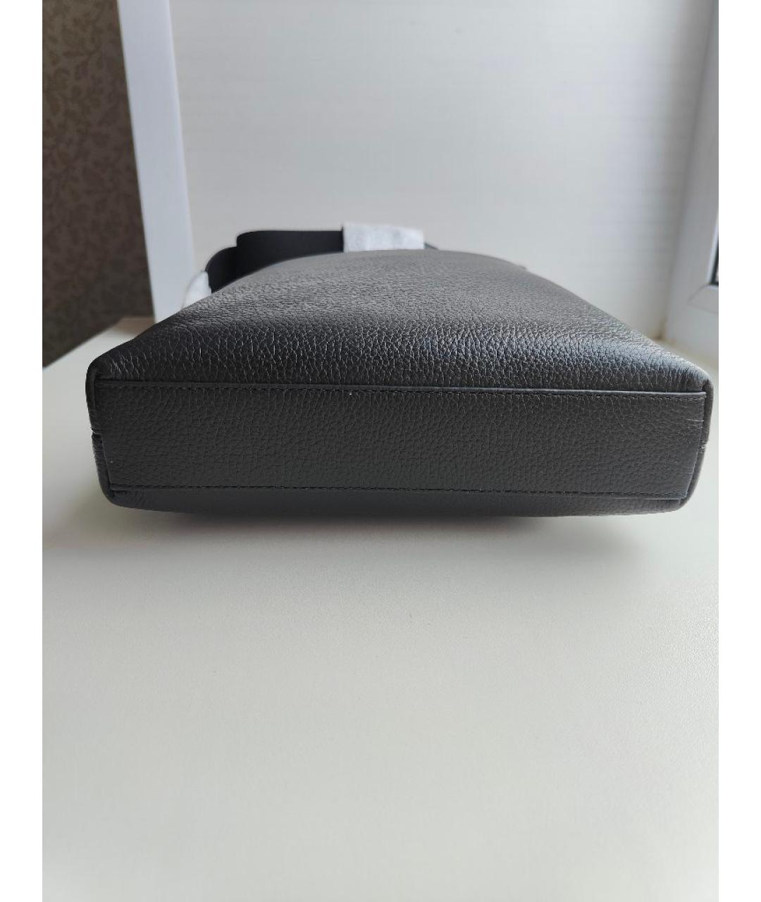 COACH Черная кожаная сумка на плечо, фото 8