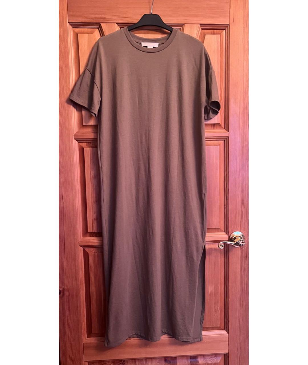 MICHAEL MICHAEL KORS Зеленые хлопко-эластановое повседневное платье, фото 4