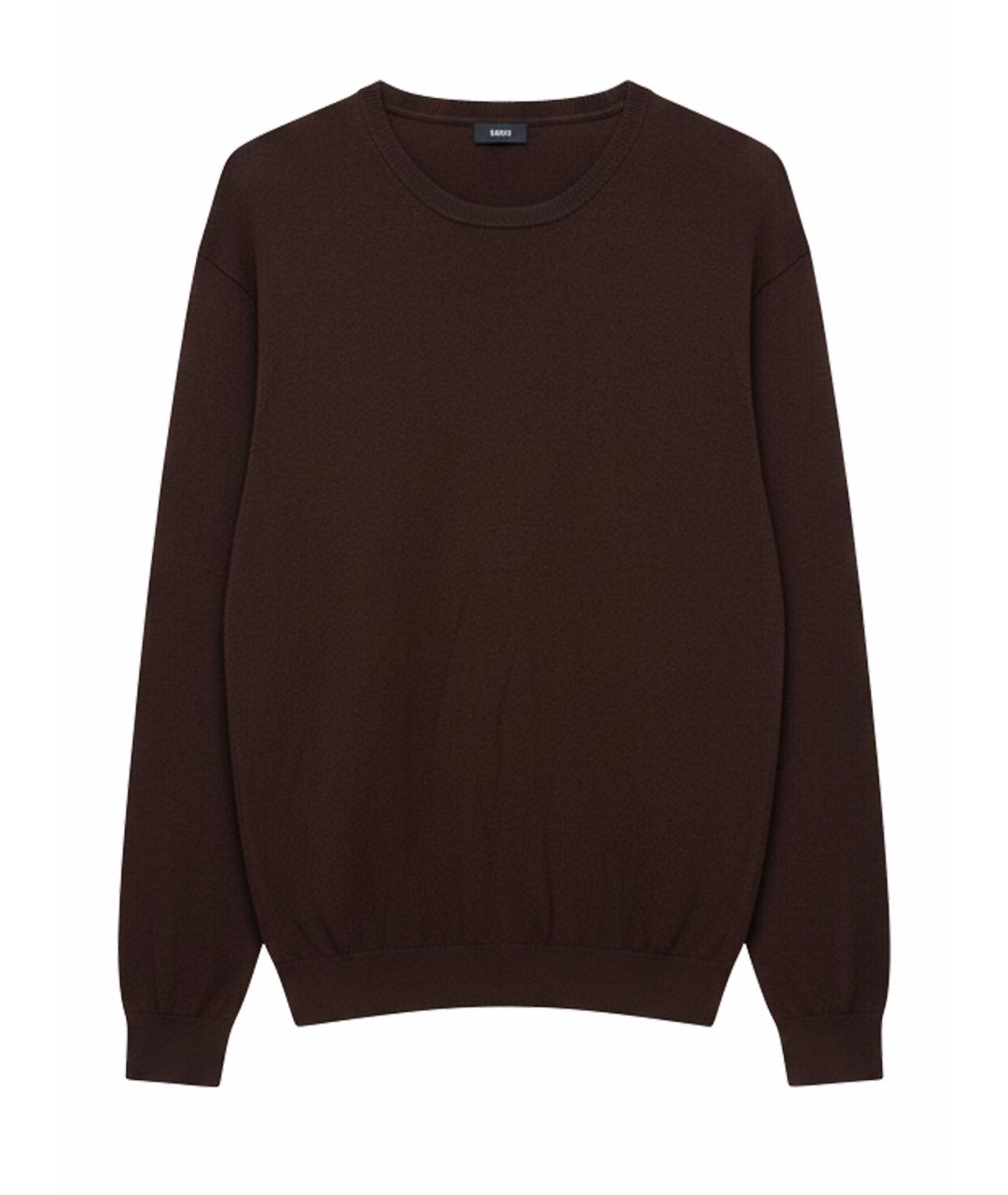 HUGO BOSS Коричневый шерстяной джемпер / свитер, фото 1