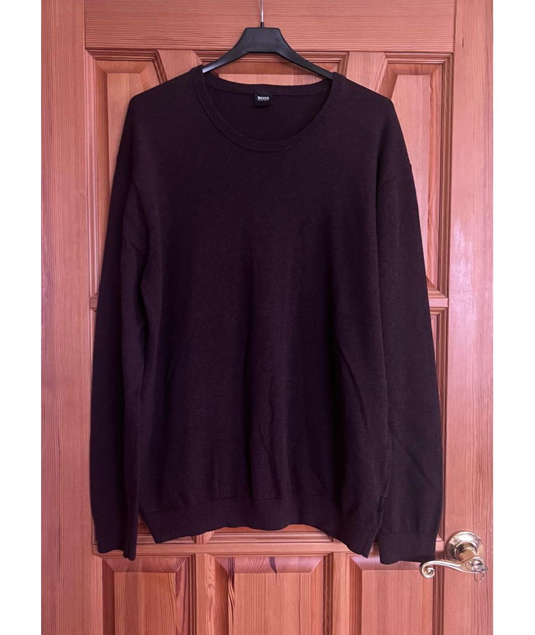 HUGO BOSS Коричневый шерстяной джемпер / свитер, фото 4