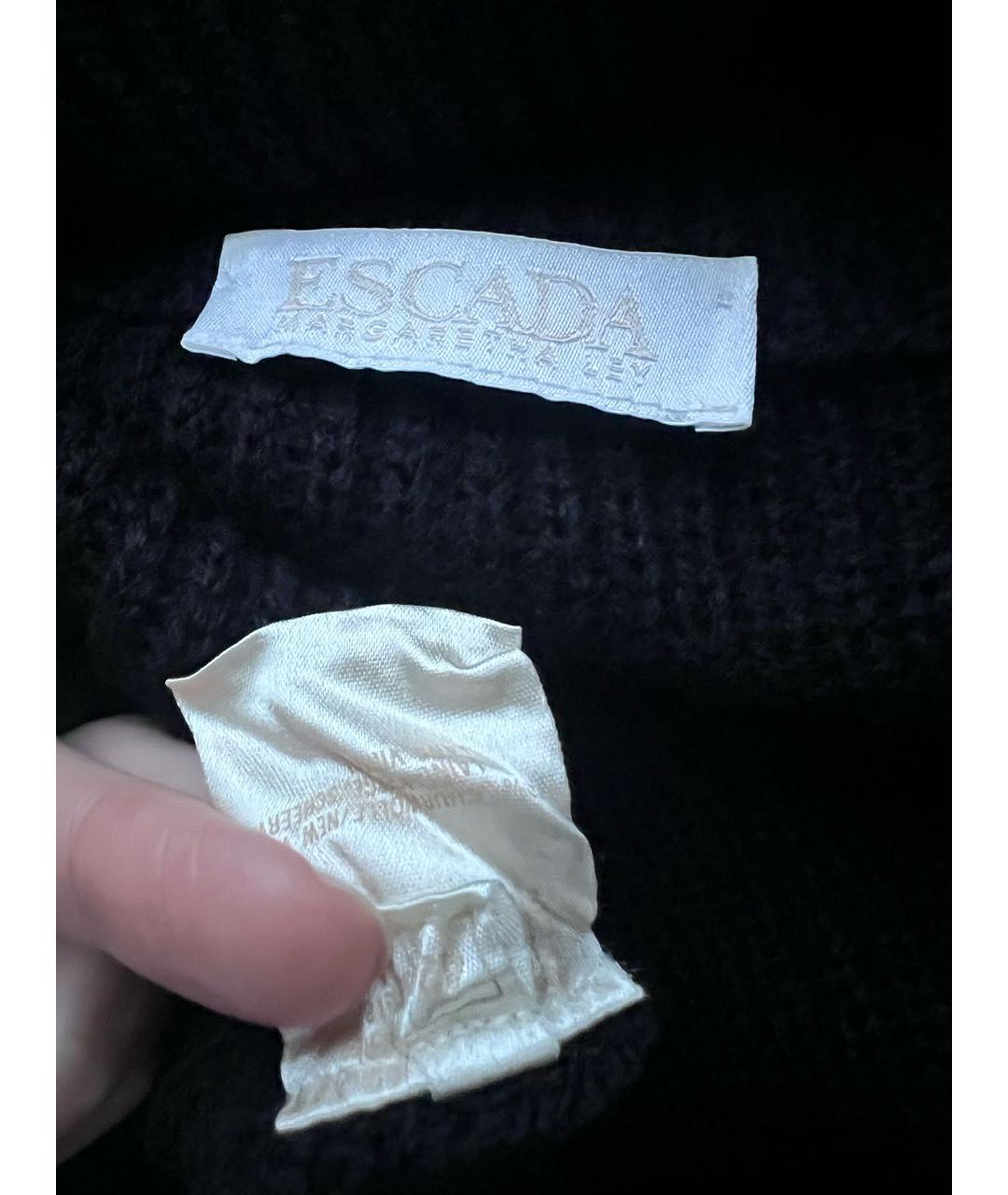 ESCADA Черный шерстяной джемпер / свитер, фото 4