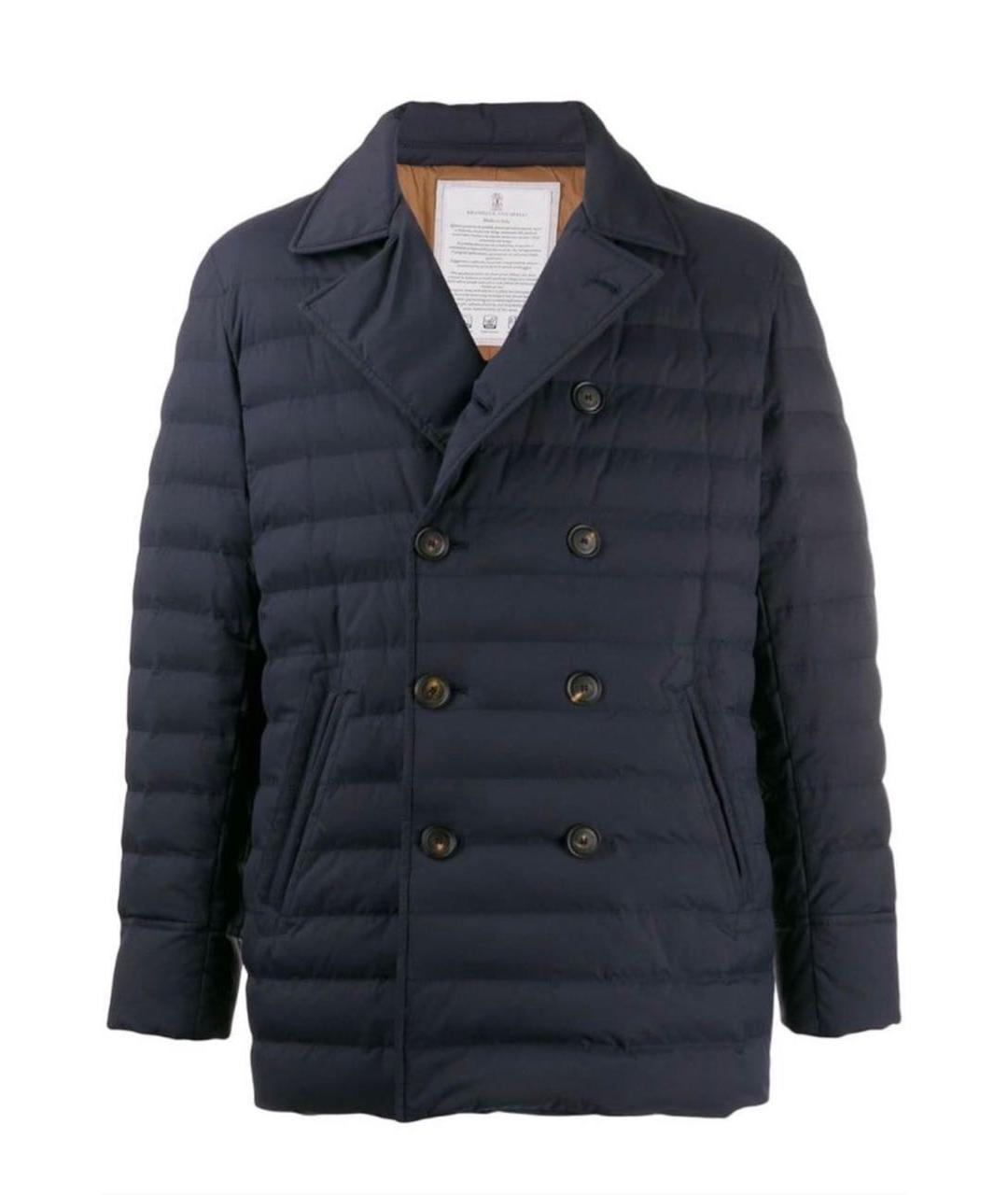 BRUNELLO CUCINELLI Темно-синий пуховик, фото 9