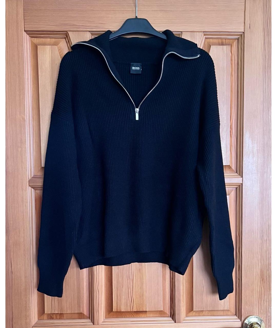 HUGO BOSS Черный шерстяной джемпер / свитер, фото 4
