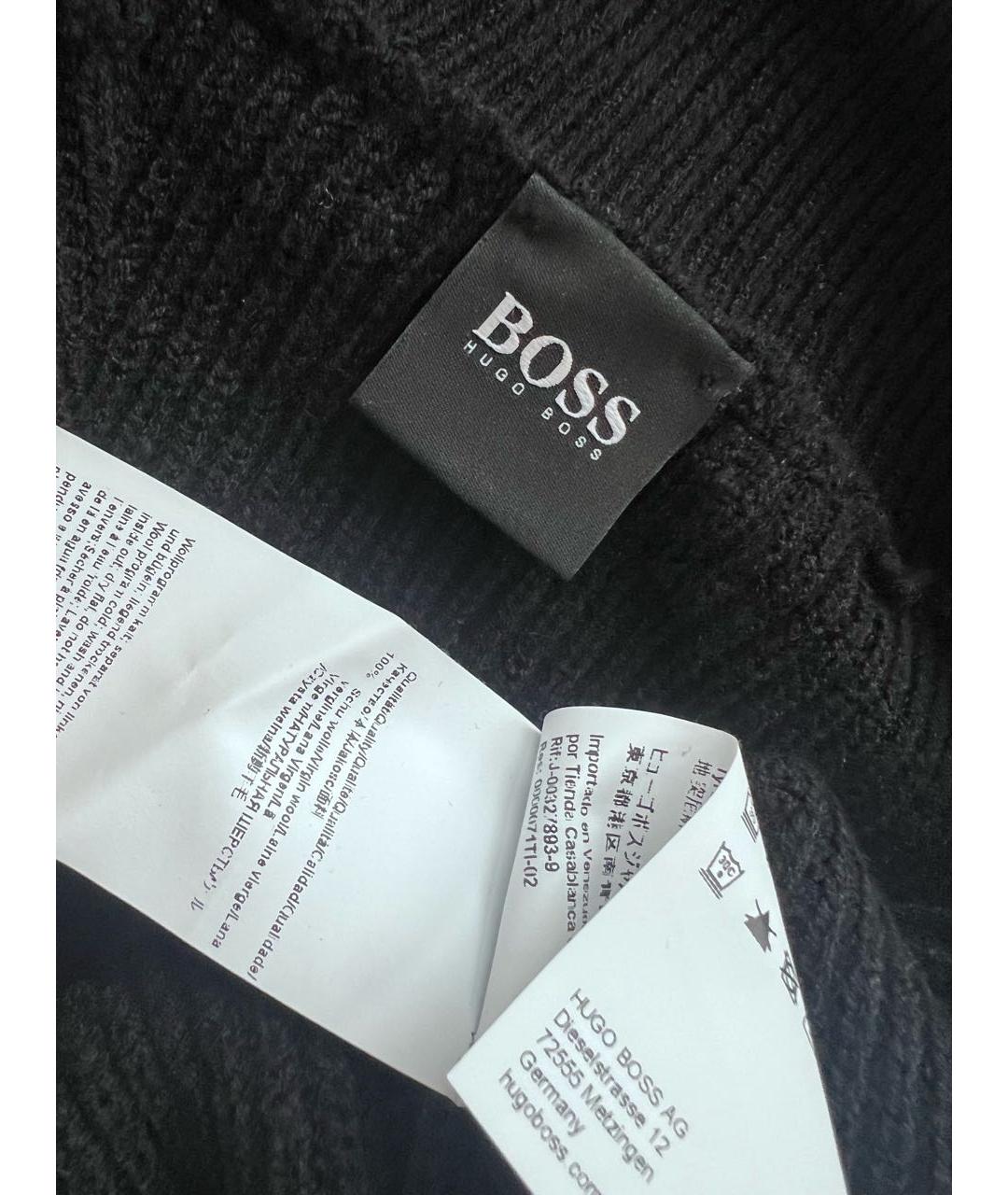 HUGO BOSS Черный шерстяной джемпер / свитер, фото 3