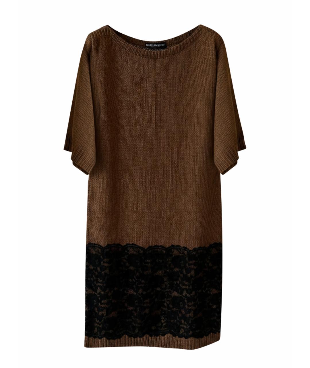 DOLCE&GABBANA Коричневый шерстяной джемпер / свитер, фото 1