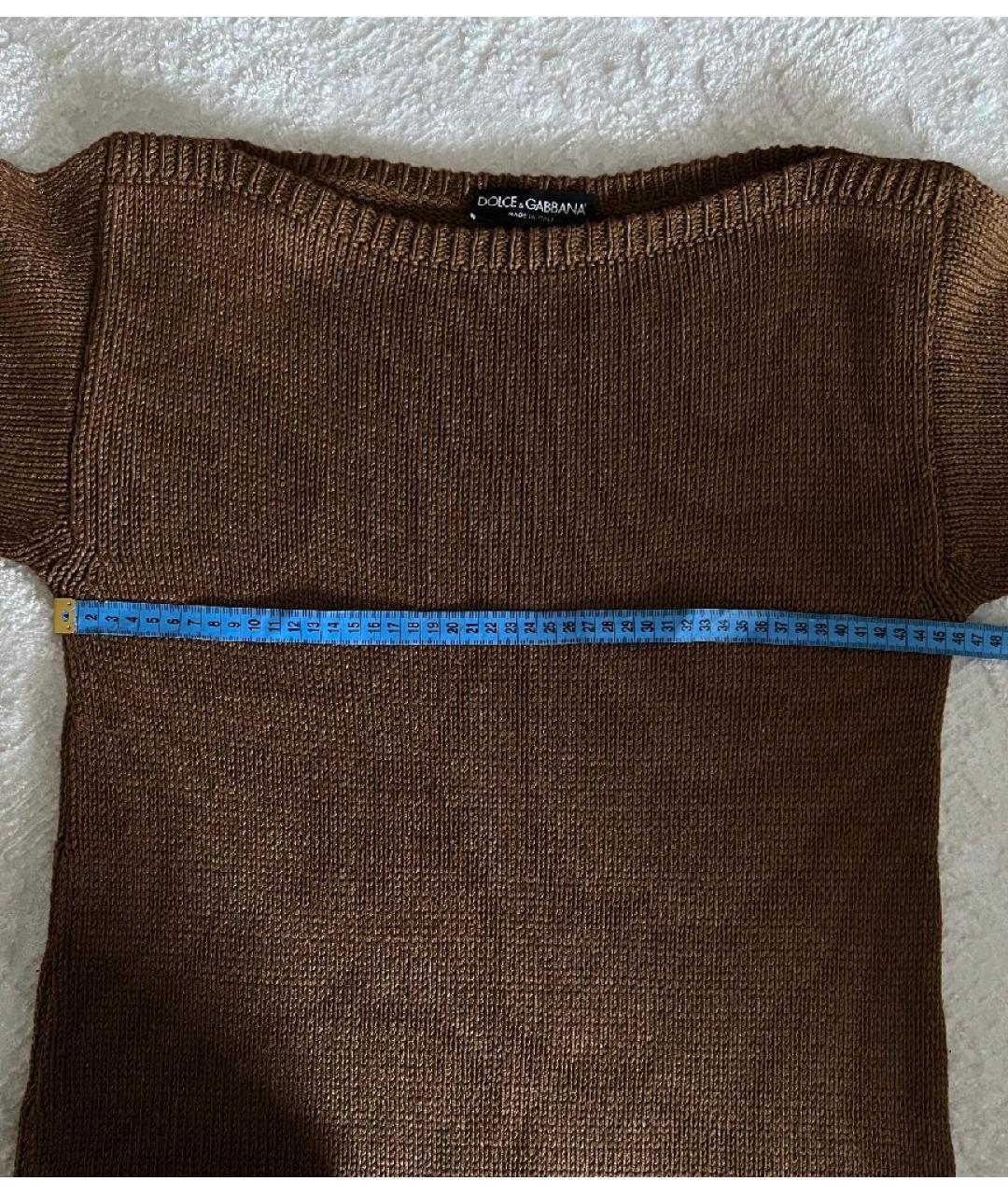 DOLCE&GABBANA Коричневый шерстяной джемпер / свитер, фото 5