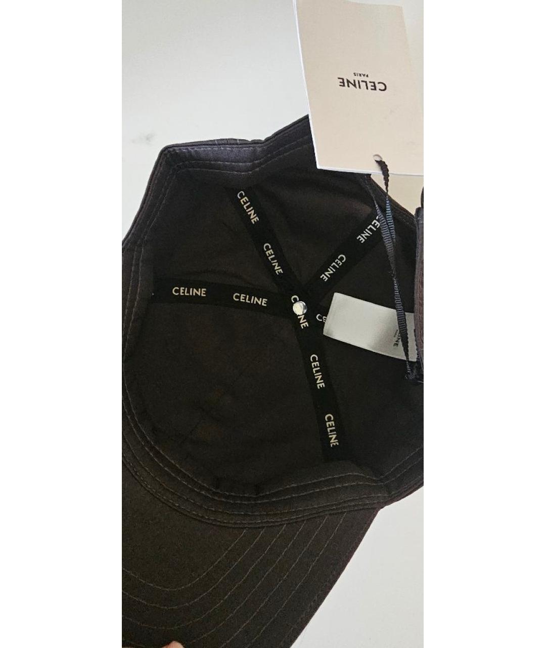 CELINE Антрацитовая хлопковая кепка, фото 6