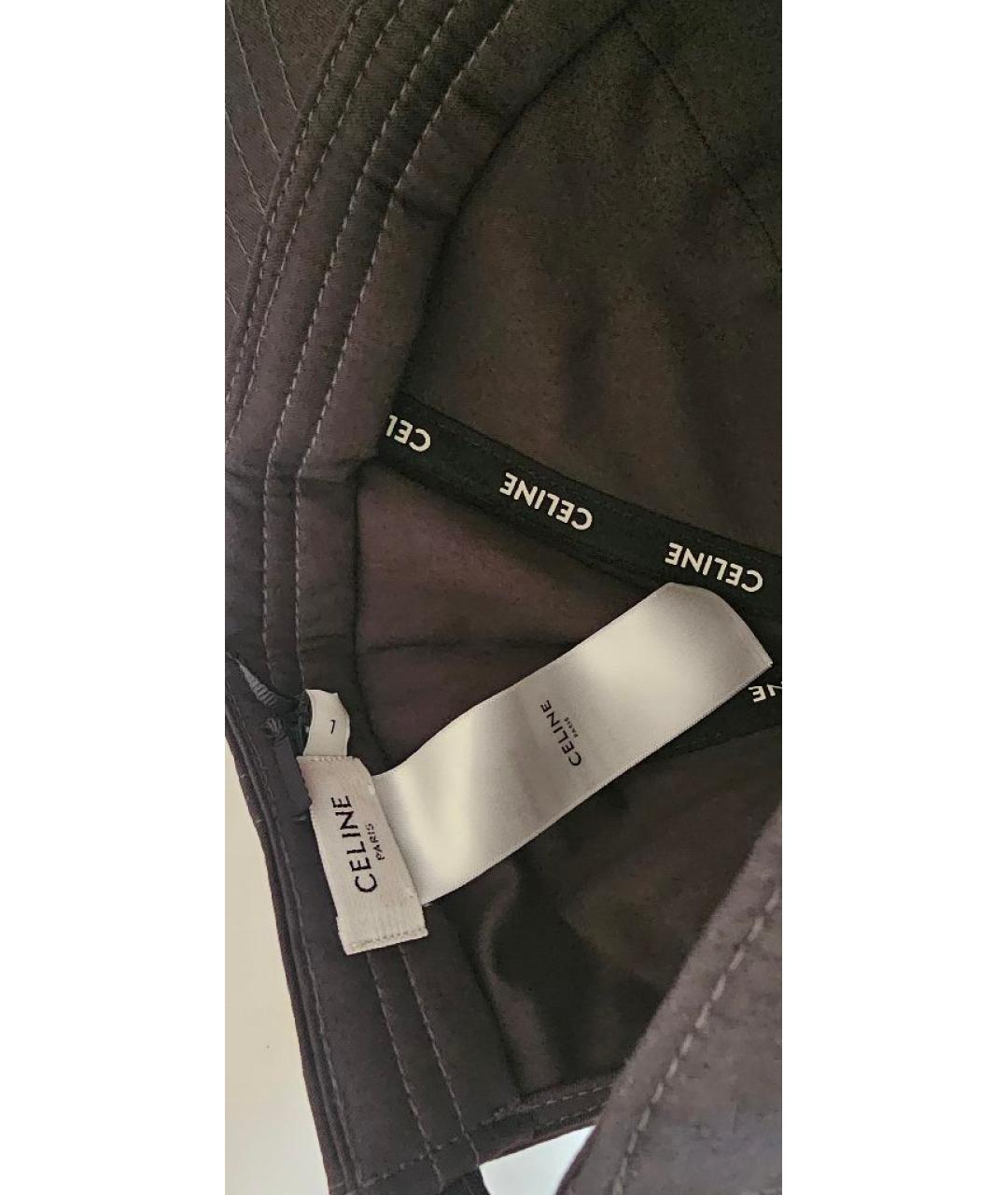 CELINE Антрацитовая хлопковая кепка, фото 5