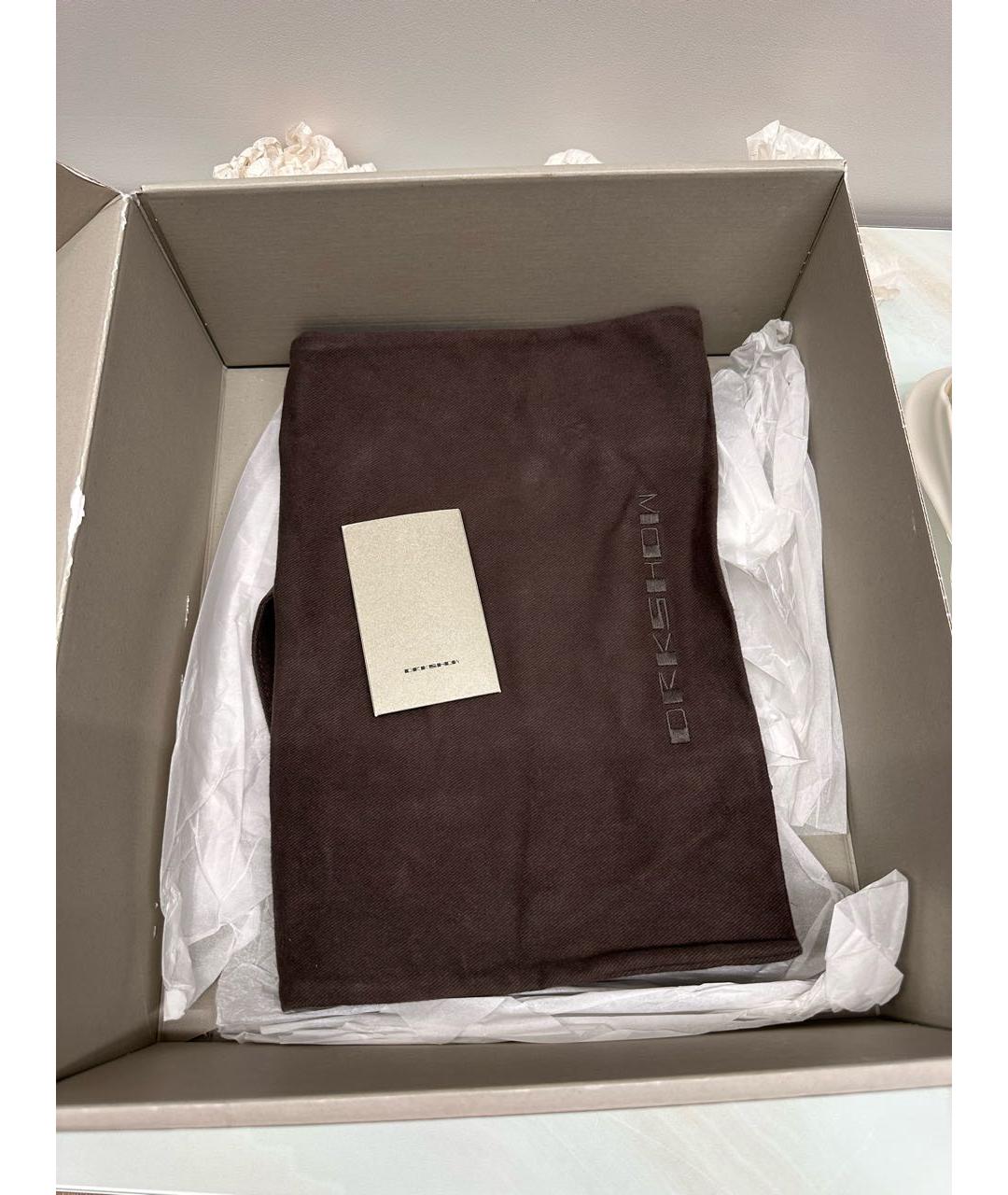 RICK OWENS DRKSHDW Черные кожаные высокие кроссовки / кеды, фото 5