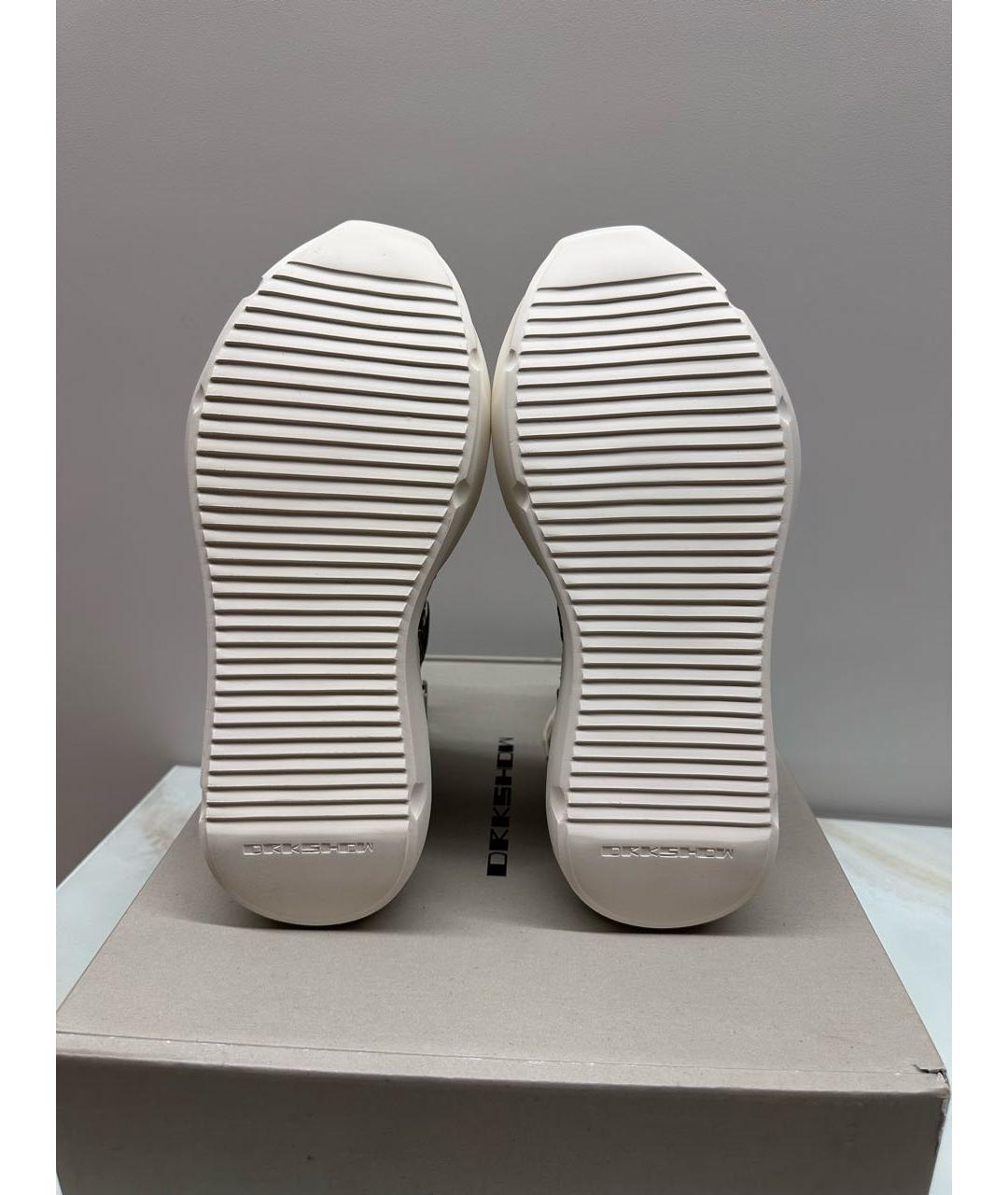 RICK OWENS DRKSHDW Черные кожаные высокие кроссовки / кеды, фото 4