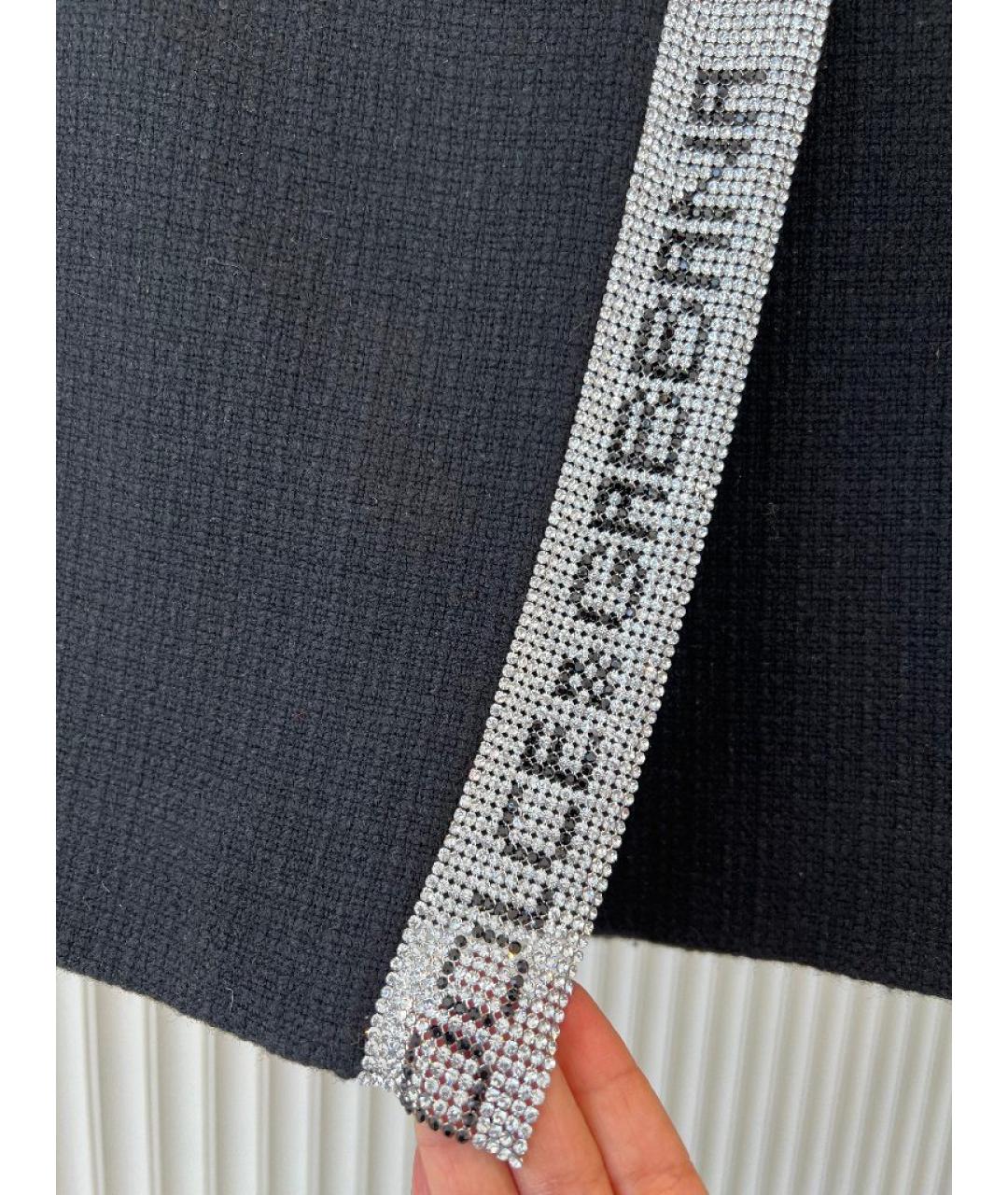 DOLCE&GABBANA Черная шерстяная юбка мини, фото 4